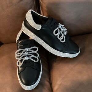 La Sheelah Women Sequins Sneakers, Size 7.5, Color Black, Sequins NEW